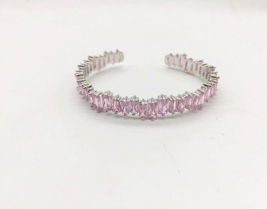 Lily Pink Baguette Bangle