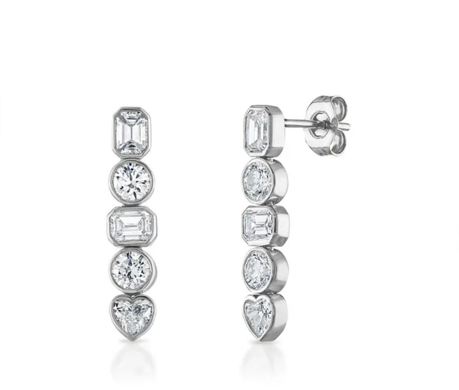 Bezel Drop Earring