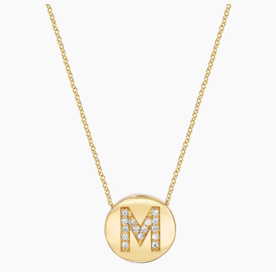 Fine Jewelry - Diamond Initial Coin Necklace