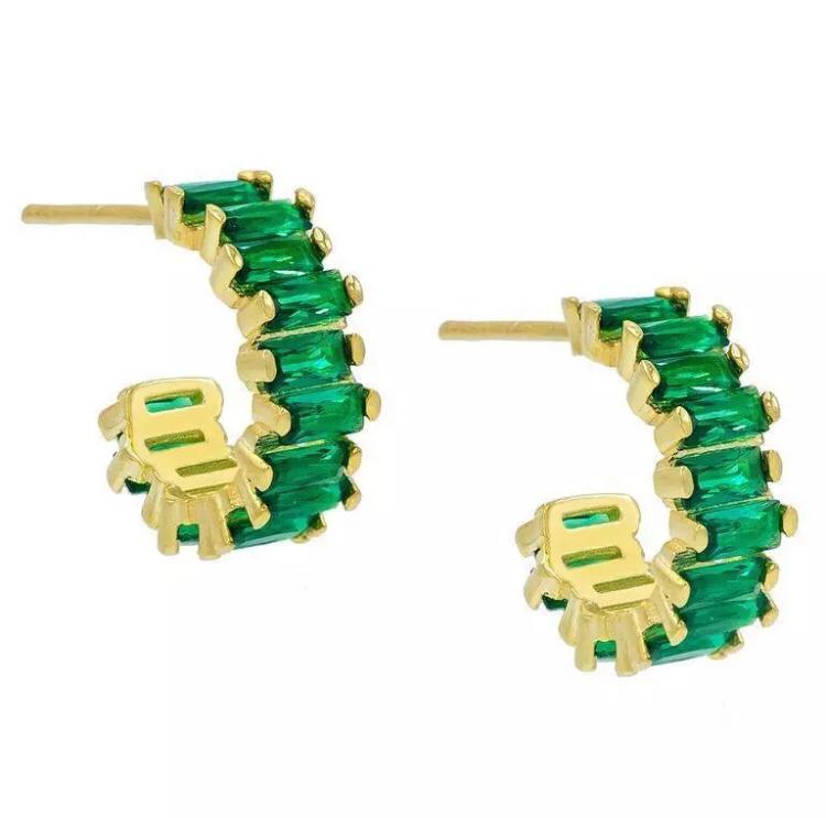 Emerald Huggie Earring