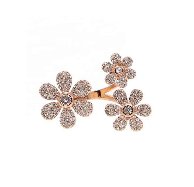 Tri Flower Raquel Statement Ring