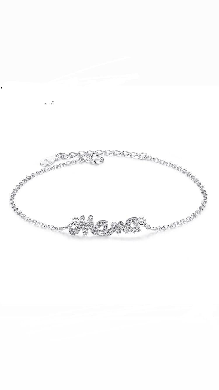 Mama Sterling Silver Bracelet