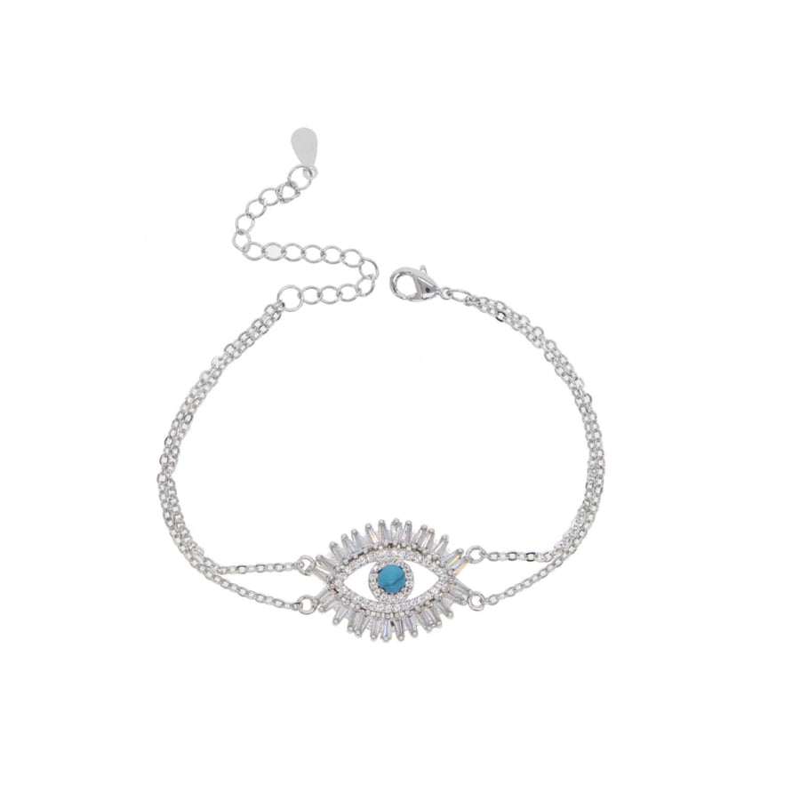 Baguette Evil Eye Bracelet